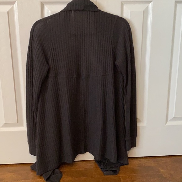 Velvet by Graham & Spencer Cardigan Sweater Wrap Charcoal sz Small - Picture 5 of 8
